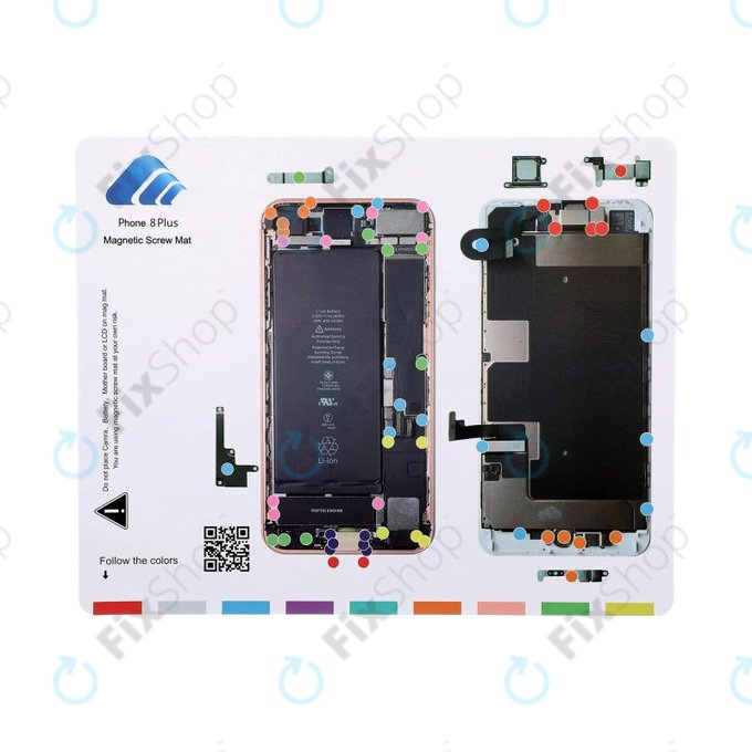 Organizator magnetic de șuruburi cu diagramă (iPhone 8 Plus)