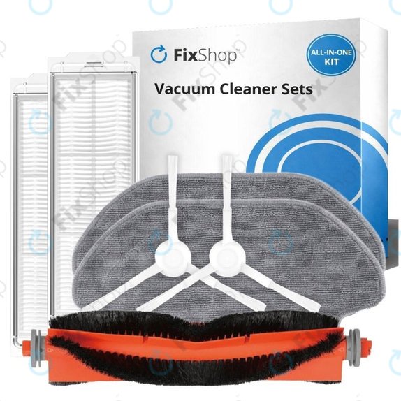 Set de piese de schimb pentru Xiaomi Robot Vacuum S10, S10 EU, S12 (1x Perie principală, 2x Filtre, 2x Perii laterale, 2x Lavete de mop)