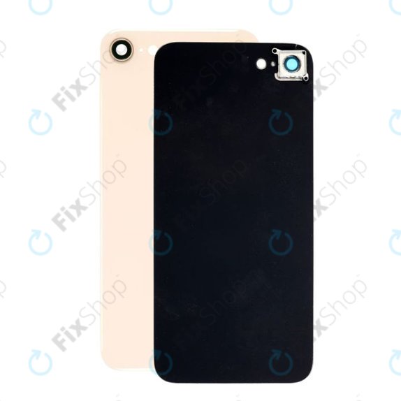 Apple iPhone 8 - Sticlă Carcasă Spate + Sticlă Cameră Spate (Gold)