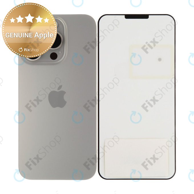 Sticlă Carcasă Spate pentru iPhone 15 Pro | Natural Titanium | 661-35702 | Genuine Apple