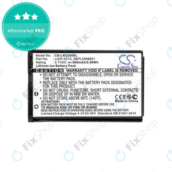 Baterie pentru LG T500, 800mAh, Li-Ion, 3.7V, LGIP-531A, HQ