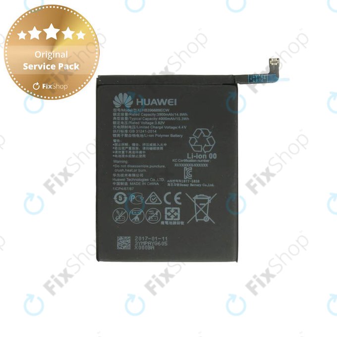 Huawei P40 Lite E - Baterie HB396689ECW 4000mAh - 24023024 Genuine Service Pack