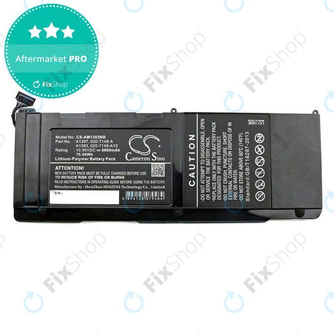 Apple MacBook Pro 17" A1297 (Mid 2010 - Late 2011) - Baterie A1383 6900mAh HQ