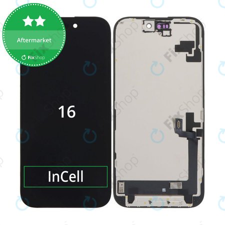 Ecran In-Cell HD+ pentru iPhone 16, Sticlă tactilă cu ramă