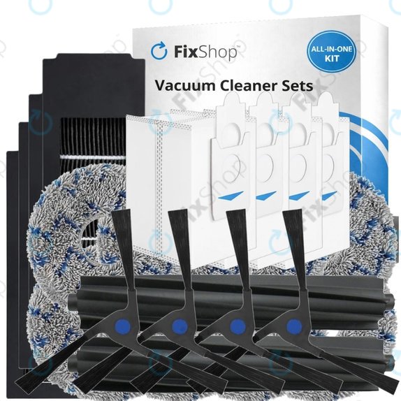 Set de piese de schimb pentru Ecovacs Deebot X2 Omni (2x Perie principală, 4x Filter, 4x Perie laterală, 8x Mop, 4x Sac de praf)