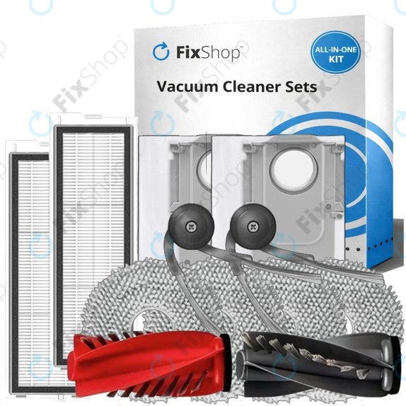 Set de piese de schimb pentru Xiaomi Roborock Qrevo, Qrevo Curv, Qrevo Edge, Qrevo 5AE (1x Perie principală, 2x Filter, 2x Perie laterală, 4x Mop, 2x Sac de praf)