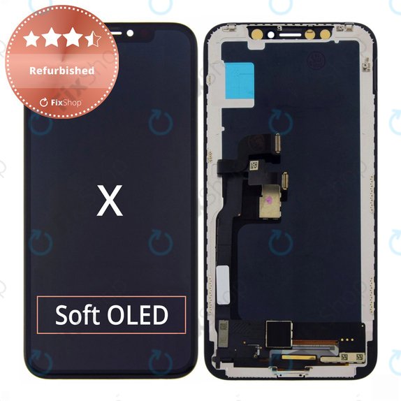 Ecran pentru iPhone X, Sticlă tactilă cu ramă, Refurbished