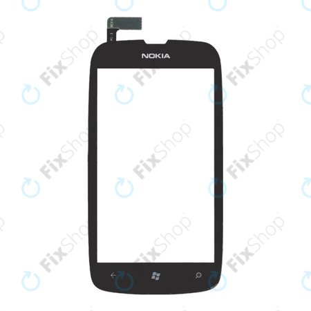 Nokia Lumia 610 - Sticlă Tactilă + Ramă (Black)