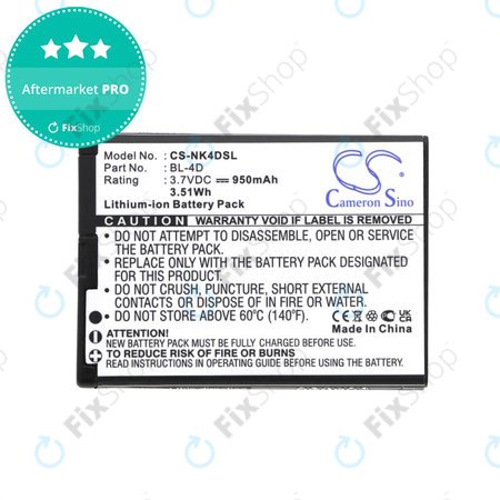 Baterie pentru Nokia N97 Mini, E5, E7, BLU Hero 2, 950mAh, Li-Ion, 3.7V, BL-4D, HQ