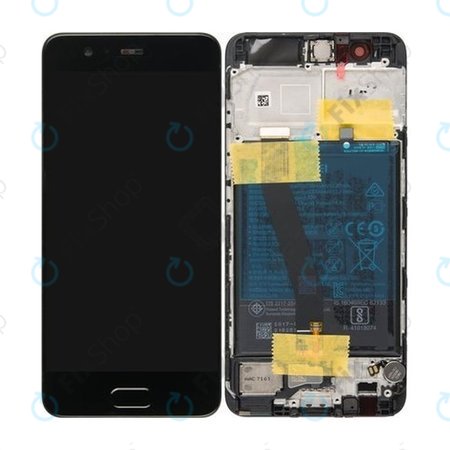 Huawei P10 - Ecran LCD + Sticlă Tactilă + Ramă + Baterie (Graphite Black) - 02351DGP Genuine Service Pack