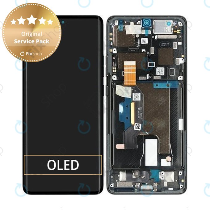Motorola Edge 50 Ultra - Ecran LCD + Sticlă Tactilă + Ramă (Forest Grey) - 5D68C24483 Genuine Service Pack