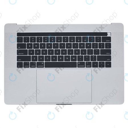 Apple MacBook Pro 15" A1707 (Late 2016 - Mid 2017) - Superior Ramă Tastatură + Tastatură (US) + Microfon + Trackpad + Boxe (Silver)