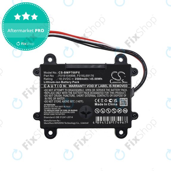 Baterie pentru Bosch Indego 350, 400, M 700, Indego S+ 350, 2500mAh, Li-Ion, 18V, F016104898, HQ
