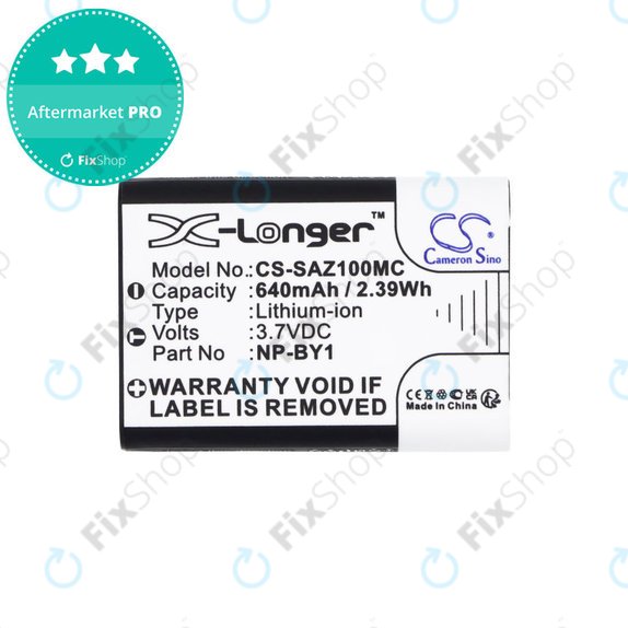 Baterie pentru Sony HDR-AZ1, 640mAh, Li-Ion, 3.7V, NP-BY1, HQ