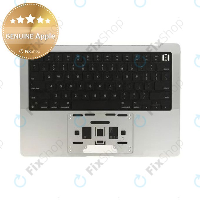 Ramă superioară tastatură pentru MacBook Pro 14", A2442 (2021), A2779 (2023), cu tastatură US și baterie, Silver, 661-32211, Genuine Apple