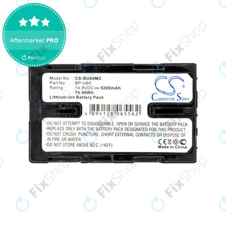Baterie pentru Sony HD422, PMW-100, 200, PMV-Ex1, F3, 5200mAh, Li-Ion, 14.8V, BP-U60, HQ