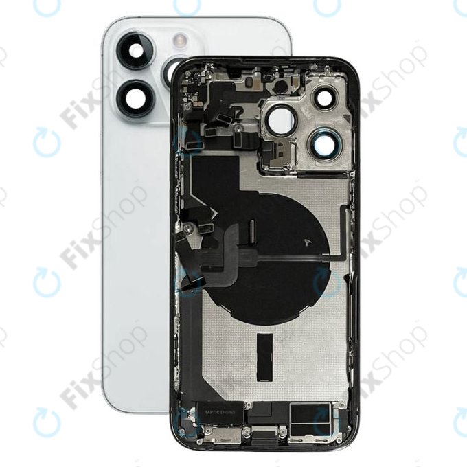 Apple iPhone 14 Pro Max - Carcasă Spate cu Piese Mici (Silver)