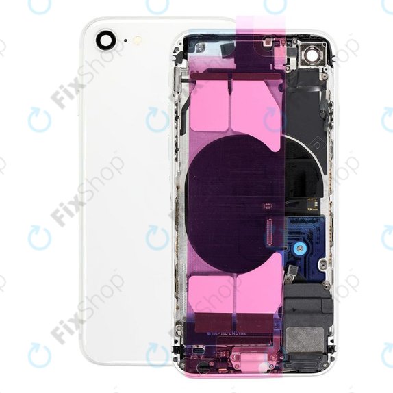 Apple iPhone SE (2nd Gen 2020) - Carcasă Spate cu Piese Mici (White)