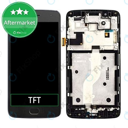 Motorola Moto G5 Plus - Ecran LCD + Sticlă Tactilă + Ramă (Black) TFT