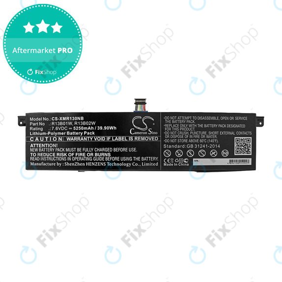 Baterie pentru Xiaomi Inchmi Aair 13.3, Xiaomi Mi Notebook Air 13.3 2018, 5250mAh, Li-Pol, 7.6V, R13B01W, HQ