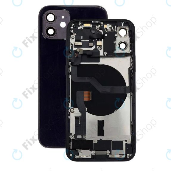 Apple iPhone 12 - Carcasă Spate cu Piese Mici (Black)