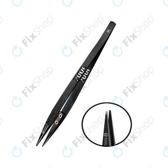Pensetă ESD antistatică cu vârf plat din ceramică, 2UUL TW32