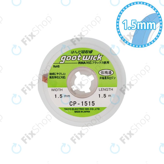 Goot CP-1515 - Cablu de Aspirație Staniu - 1.5mm