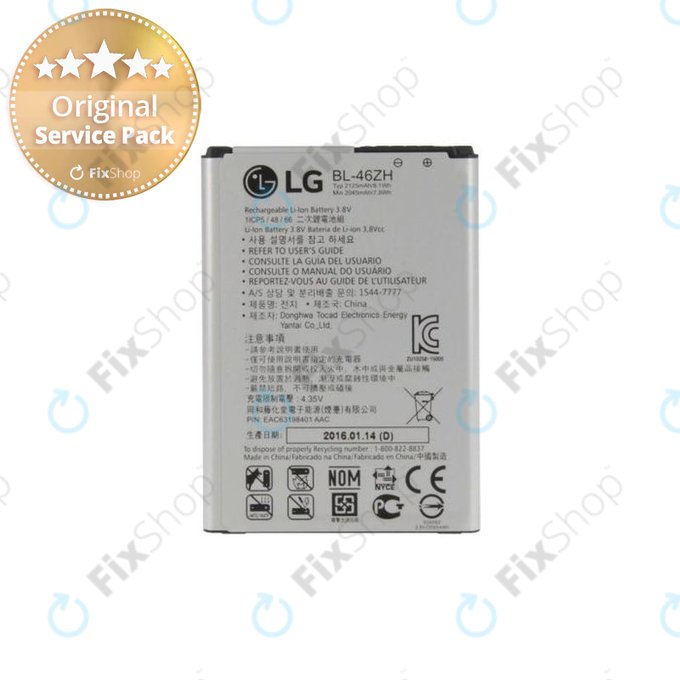 LG K8 K350N - Baterie BL-46ZH 2125mAh - EAC63198401 Original Genuine Service Pack