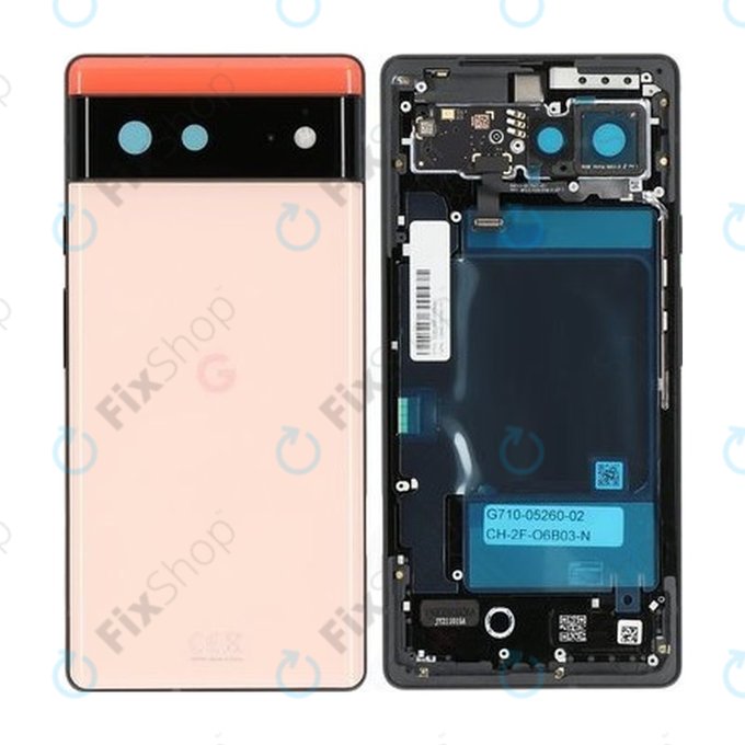 Google Pixel 6 - Carcasă Baterie (Kinda Coral) - G949-00180-01 Genuine Service Pack
