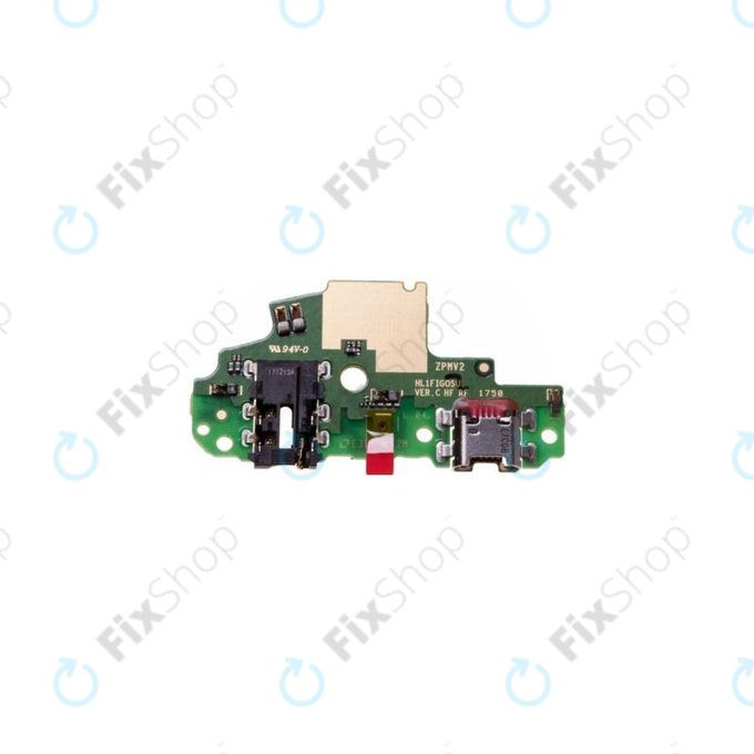 Huawei P Smart FIG-L31 - Conector de Încărcare + Microfon + Conector Jack Placă PCB - 02351SWE Genuine Service Pack