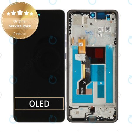 Ecran pentru Motorola Moto G86 5G, Sticlă tactilă cu ramă, Cosmic Sky, 5D68C30475, Genuine Service Pack