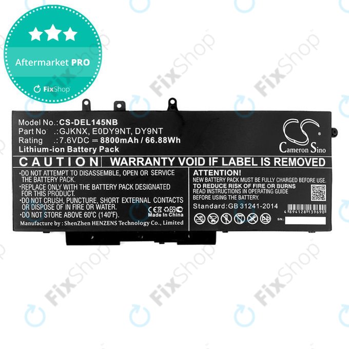 Baterie pentru Dell Latitude 14 5490, Latitude 14 5491, 8800mAh, Li-Ion, 7.6V, 00JWGP, HQ