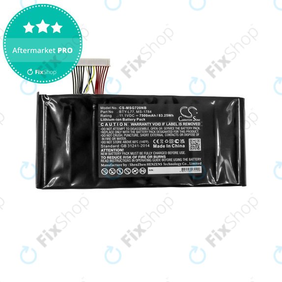 Baterie pentru MSI GT72, MSI WT72, 7500mAh, Li-Ion, 11.1V, BTY-L77, HQ
