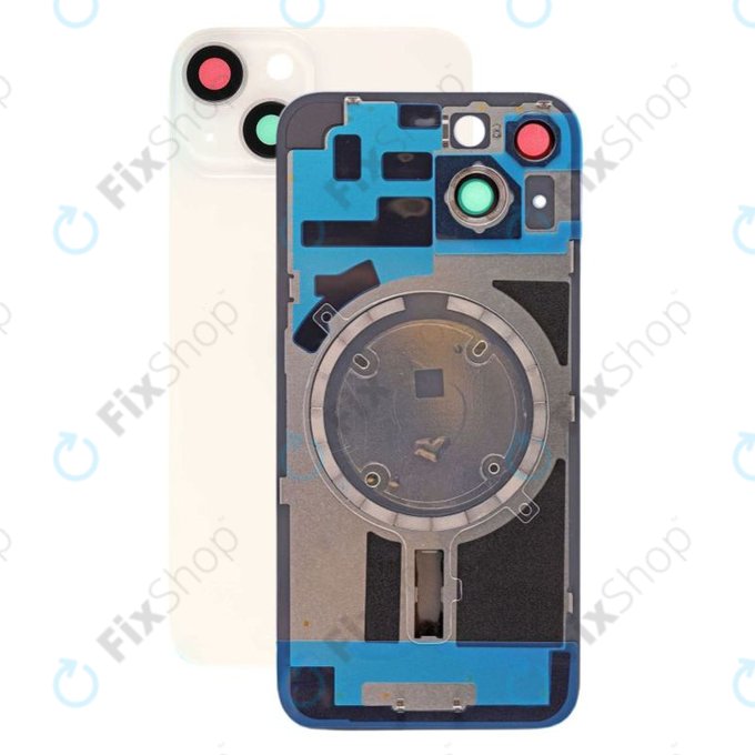 Apple iPhone 14 - Sticlă pentru carcasa din spate cu piese mici (Starlight)