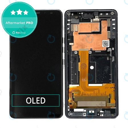 HTC U12 Plus - Ecran LCD + Sticlă Tactilă + Ramă (Black) OLED