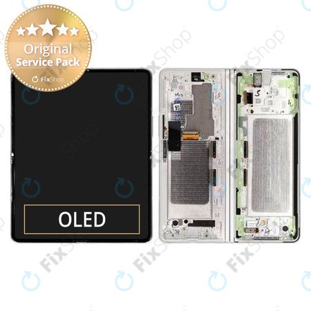 Samsung Galaxy Z Fold 3 F926B - Ecran LCD + Sticlă Tactilă + Ramă (Phantom Silver) - GH82-26283C, GH82-26284C Genuine Service Pack