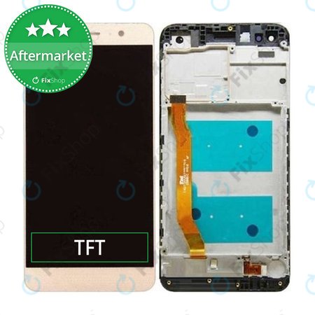 Huawei Y6 Pro - Ecran LCD + Sticlă Tactilă + Ramă (Gold) TFT