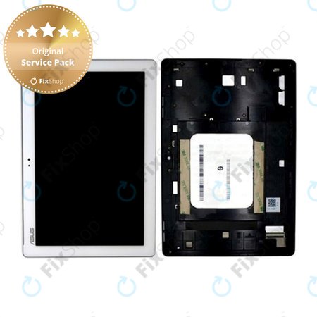 Asus ZenPad 10 Z300C, Z300CT, Z300CX, ZD300C - Ecran LCD + Sticlă Tactilă + Ramă (White)