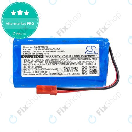 Baterie pentru Electropan ilife V5, V5s, 2600mAh, Li-Ion, 11.1V, ICP 186500-22F-M-3S1P-S, HQ