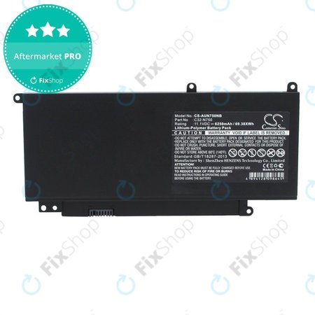 Baterie pentru Asus N750, R750, 6250mAh, Li-Pol, 11.1V, C32-N750, HQ