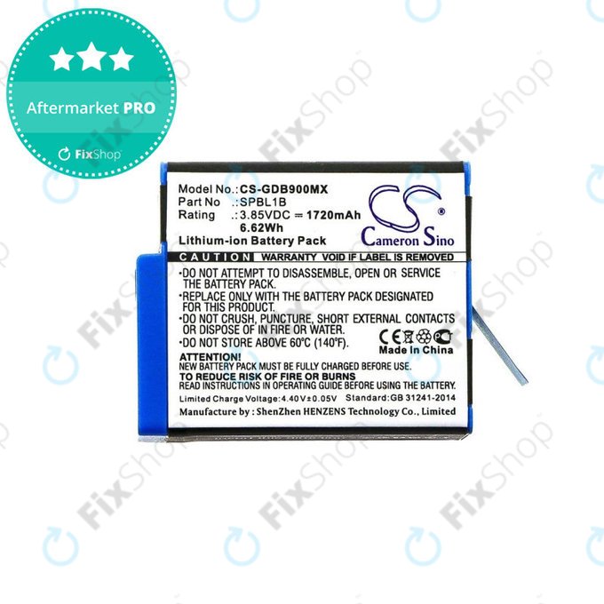 Baterie pentru Gopro Hero 9, 11, 1720mAh, Li-Ion, 3.85V, SPBL1B, HQ