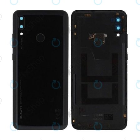 Huawei P Smart (2019) - Carcasă Baterie + Senzor de Amprentă (Midnight Black) - 02352HTS Genuine Service Pack