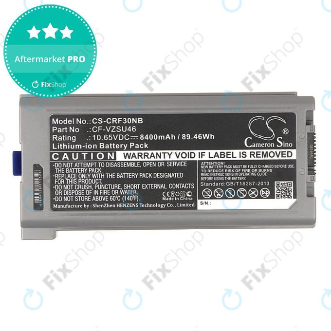 Baterie pentru Panasonic Toughbook CF-30, 31, 53, 8400mAh, Li-Ion, 10.65V, CF-VZSU46, HQ