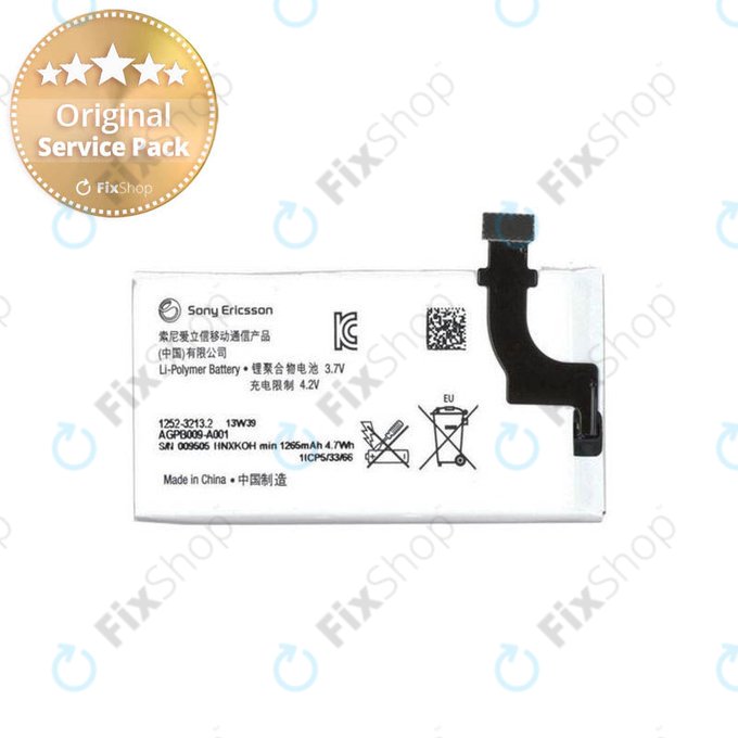 Sony Xperia P LT22i - Baterie 1265mAh - 1252-3213 Genuine Service Pack