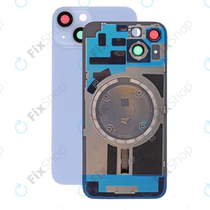 Apple iPhone 14 - Sticlă pentru carcasa din spate cu piese mici (Blue)