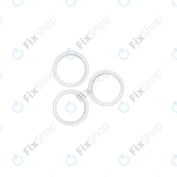 Apple iPhone 14 Pro, 14 Pro Max - Ramă Diapozitiv Cameră (Silver) - 3buc