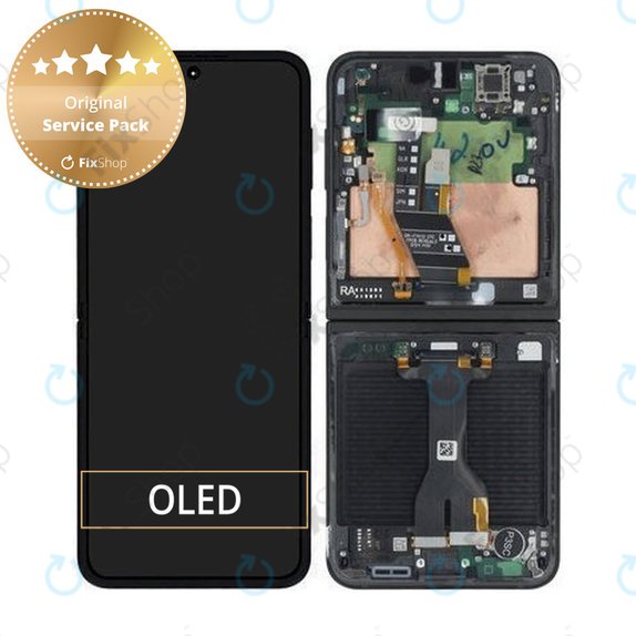 Samsung Galaxy Z Flip 7 FE F761B - Ecran LCD + Sticlă Tactilă + Ramă (Black) - GH82-37734A Genuine Service Pack