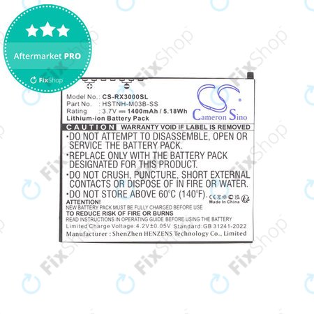 Baterie pentru HP Compaq iPAQ rx3000, rx3115, rx3700, hx2110, hx2790, 1400mAh, Li-Ion, 3.7V, HSTNH-M03B-SS, HQ