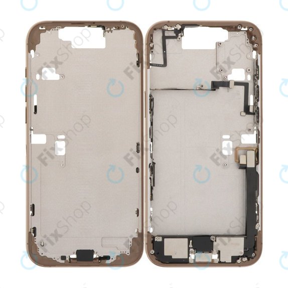 Apple iPhone 16 Pro Max - Cadru Mijlociu + Butoane de Pornire, Volum și Cameră (Desert Titanium)