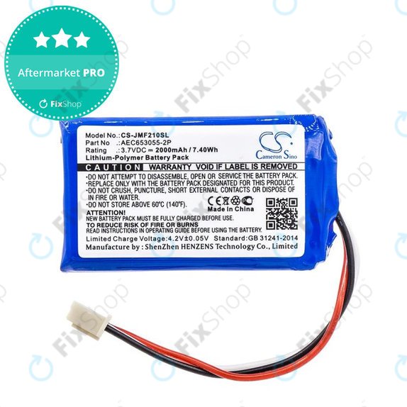 Baterie pentru JBL Flip 2 (2013), 2000mAh, Li-Pol, 3.7V, AEC653055-2P, HQ
